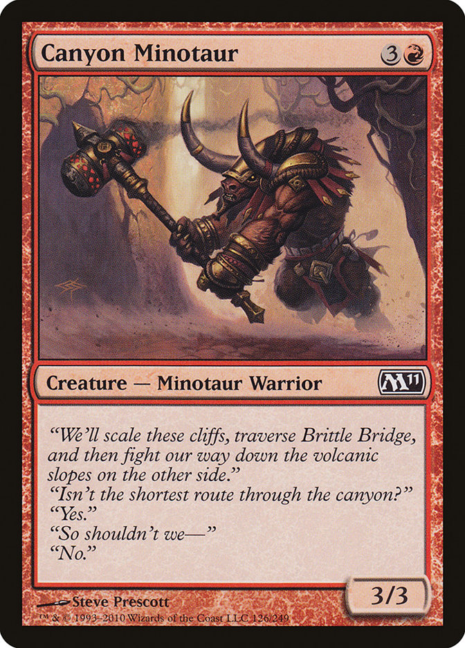 Canyon Minotaur [Magic 2011] | Silver Goblin