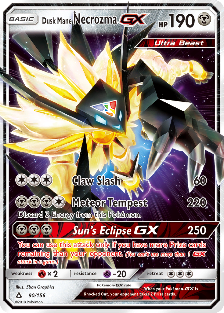 Dusk Mane Necrozma GX (90/156) [Sun & Moon: Ultra Prism] | Silver Goblin