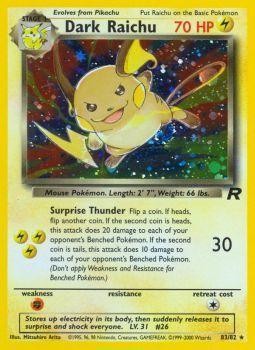 Dark Raichu (83/82) [Team Rocket Unlimited] | Silver Goblin