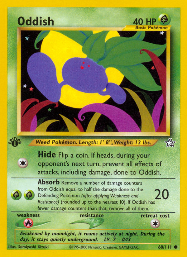 Oddish (68/111) [Neo Genesis 1st Edition] | Silver Goblin