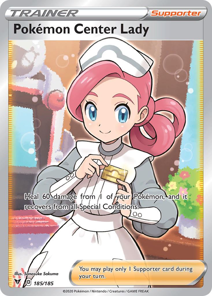 Pokemon Center Lady (185/185) [Sword & Shield: Vivid Voltage] | Silver Goblin