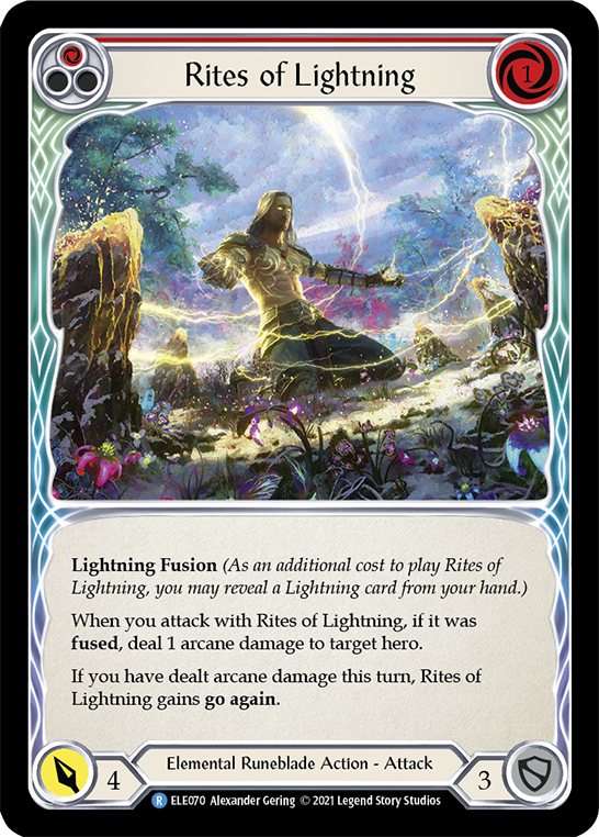 Rites of Lightning (Red) [ELE070] (Tales of Aria)  1st Edition Normal | Silver Goblin