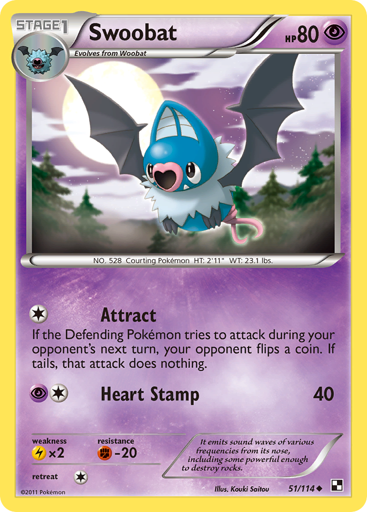 Swoobat (51/114) [Black & White: Base Set] | Silver Goblin