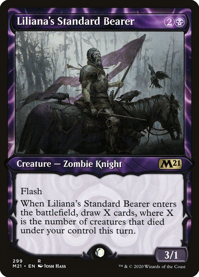 Liliana's Standard Bearer (Showcase) [Core Set 2021] | Silver Goblin