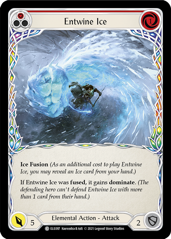 Entwine Ice (Red) [ELE097] (Tales of Aria)  1st Edition Rainbow Foil | Silver Goblin