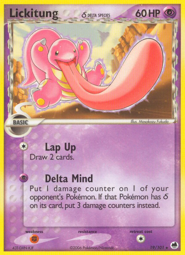 Lickitung (19/101) (Delta Species) [EX: Dragon Frontiers] | Silver Goblin