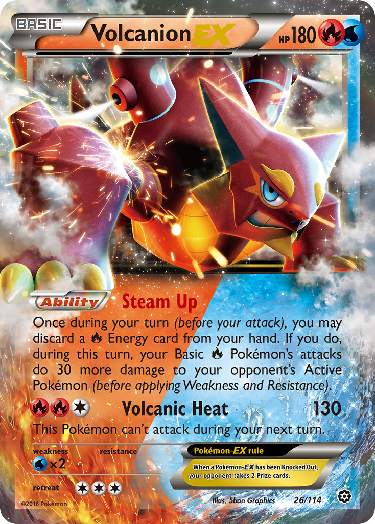 Volcanion EX (26/114) [XY: Steam Siege] | Silver Goblin