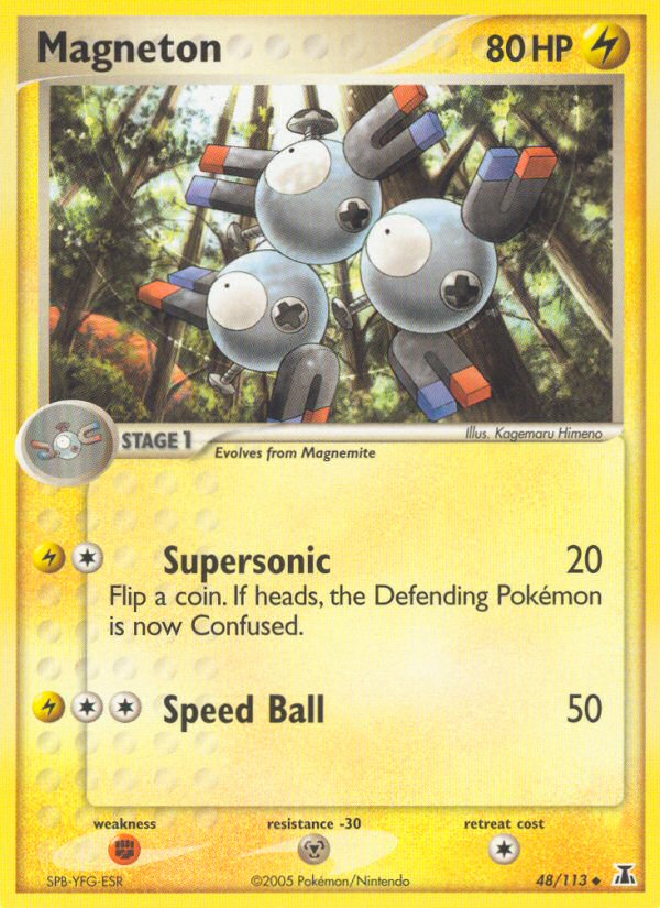 Magneton (48/113) [EX: Delta Species] | Silver Goblin