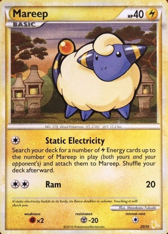 Mareep (20/30) [HeartGold & SoulSilver: Trainer Kit - Raichu] | Silver Goblin