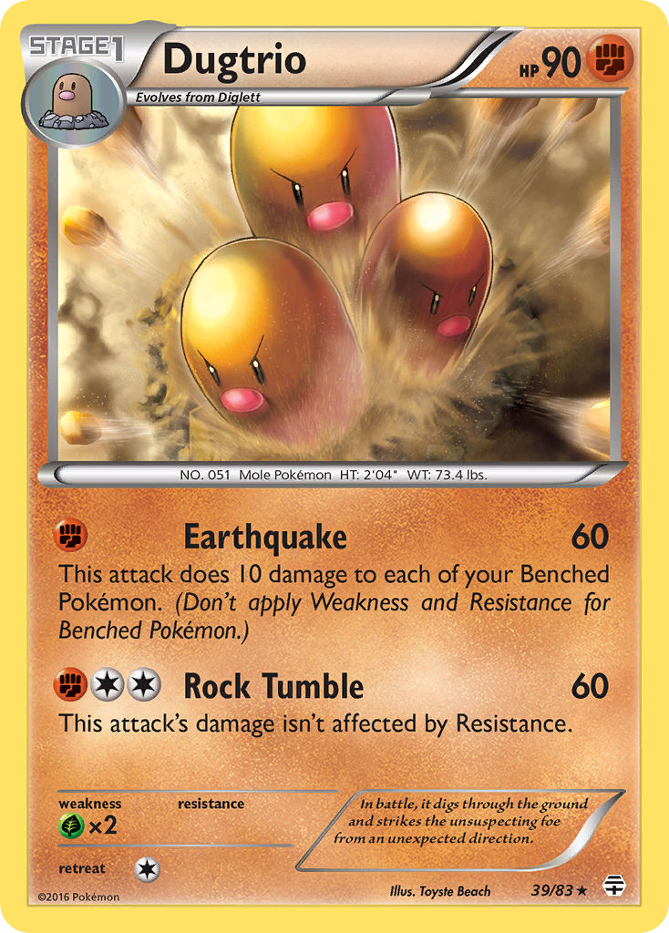 Dugtrio (39/83) [XY: Generations] | Silver Goblin