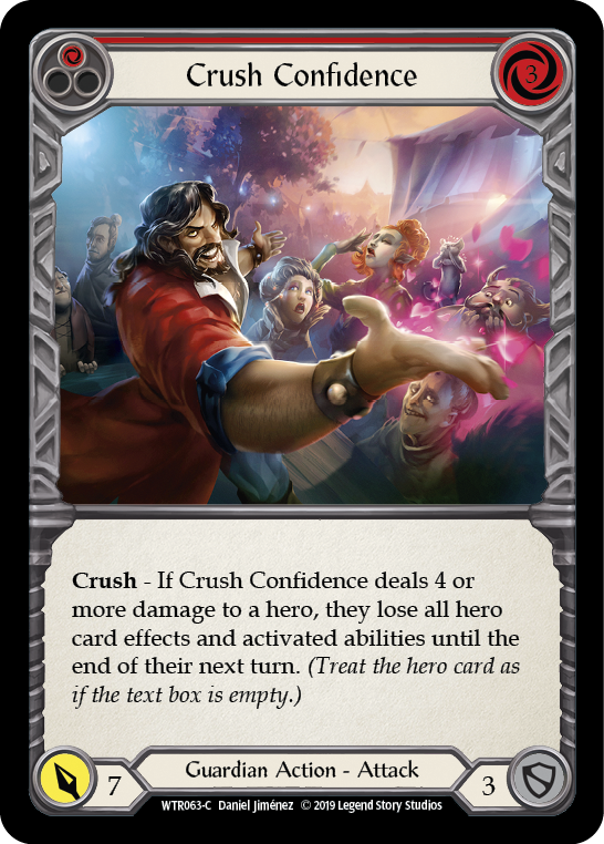 Crush Confidence (Red) [WTR063-C] (Welcome to Rathe)  Alpha Print Rainbow Foil | Silver Goblin