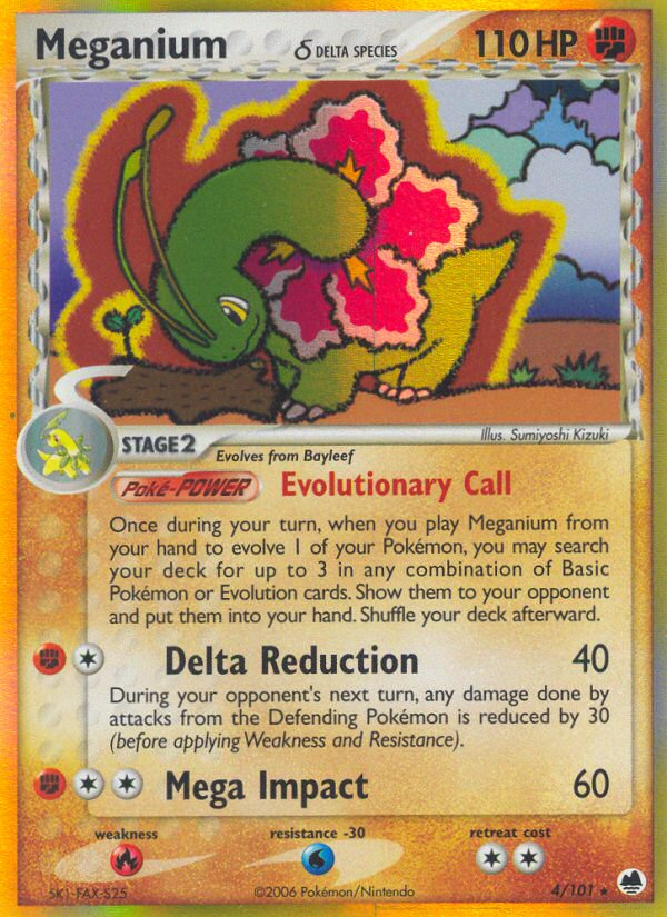 Meganium (4/101) (Delta Species) [EX: Dragon Frontiers] | Silver Goblin