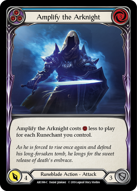 Amplify the Arknight (Blue) [ARC096-C] (Arcane Rising)  1st Edition Normal | Silver Goblin