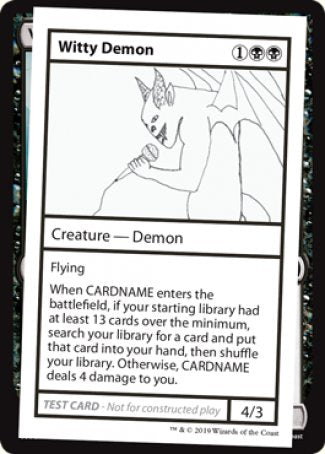 Witty Demon (2021 Edition) [Mystery Booster Playtest Cards] | Silver Goblin