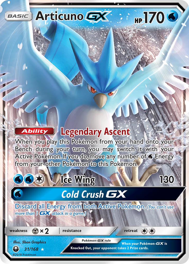 Articuno GX (31/168) [Sun & Moon: Celestial Storm] | Silver Goblin