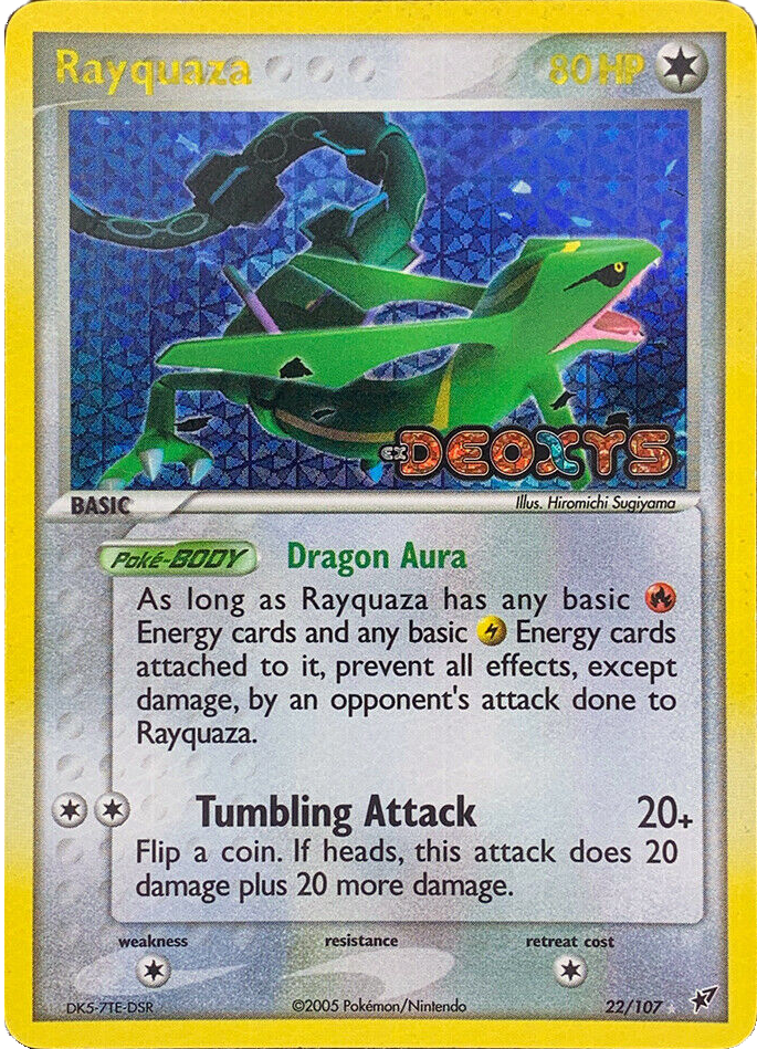 Rayquaza (22/107) (Stamped) [EX: Deoxys] | Silver Goblin