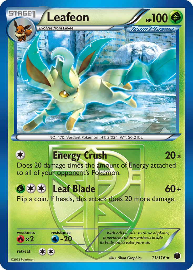 Leafeon (11/116) [Black & White: Plasma Freeze] | Silver Goblin