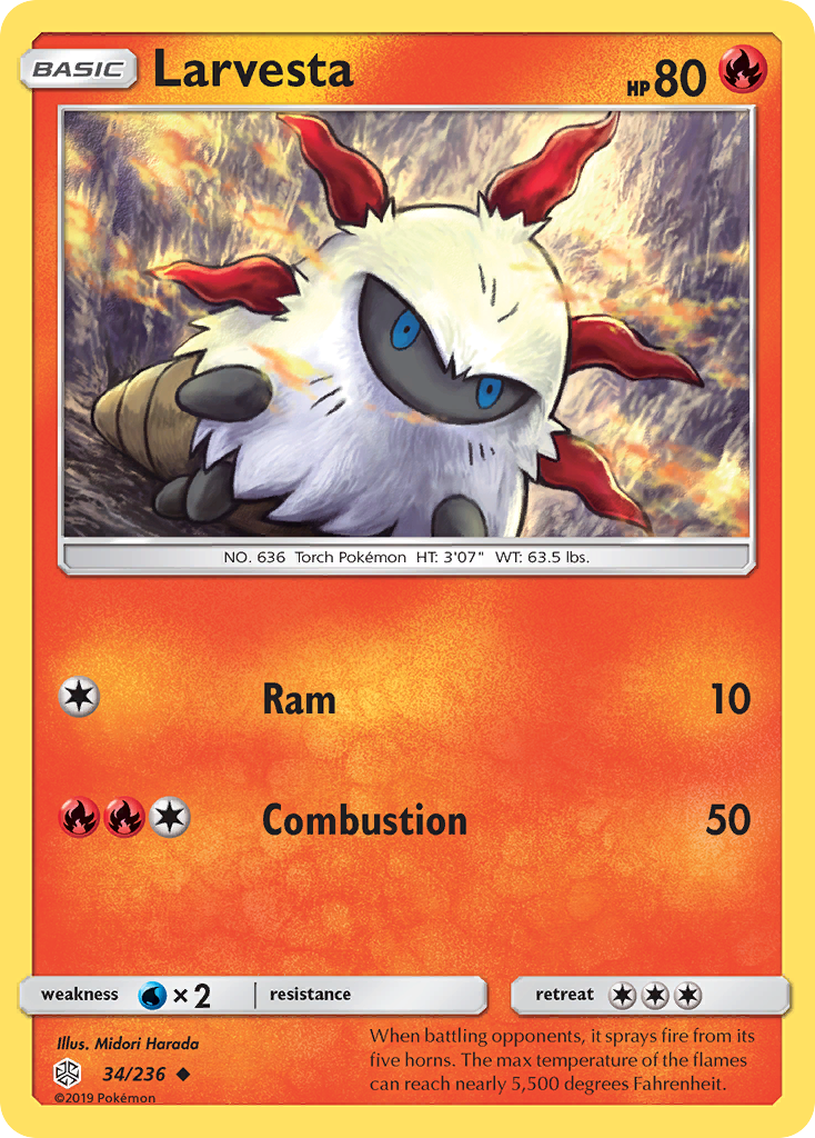 Larvesta (34/236) [Sun & Moon: Cosmic Eclipse] | Silver Goblin