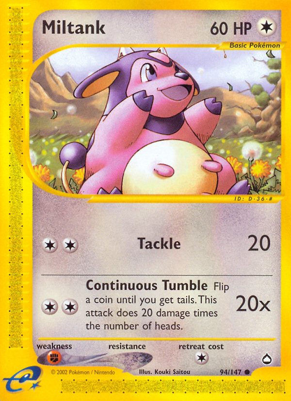 Miltank (94/147) [Aquapolis] | Silver Goblin