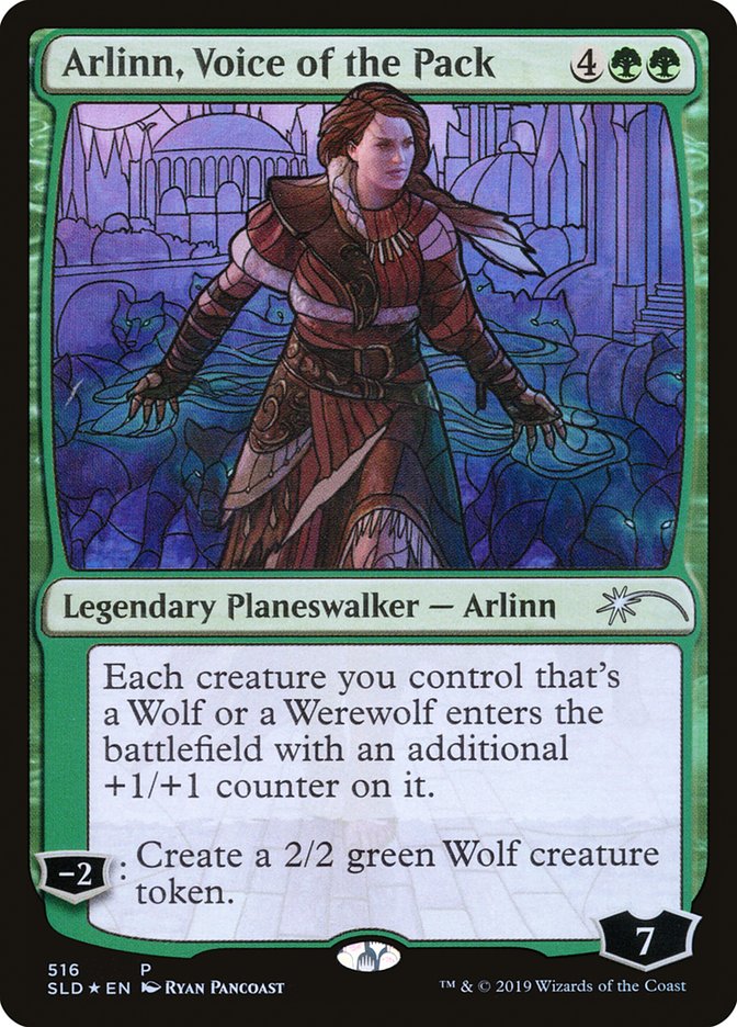 Arlinn, Voice of the Pack (Stained Glass) [Secret Lair Drop Promos] | Silver Goblin