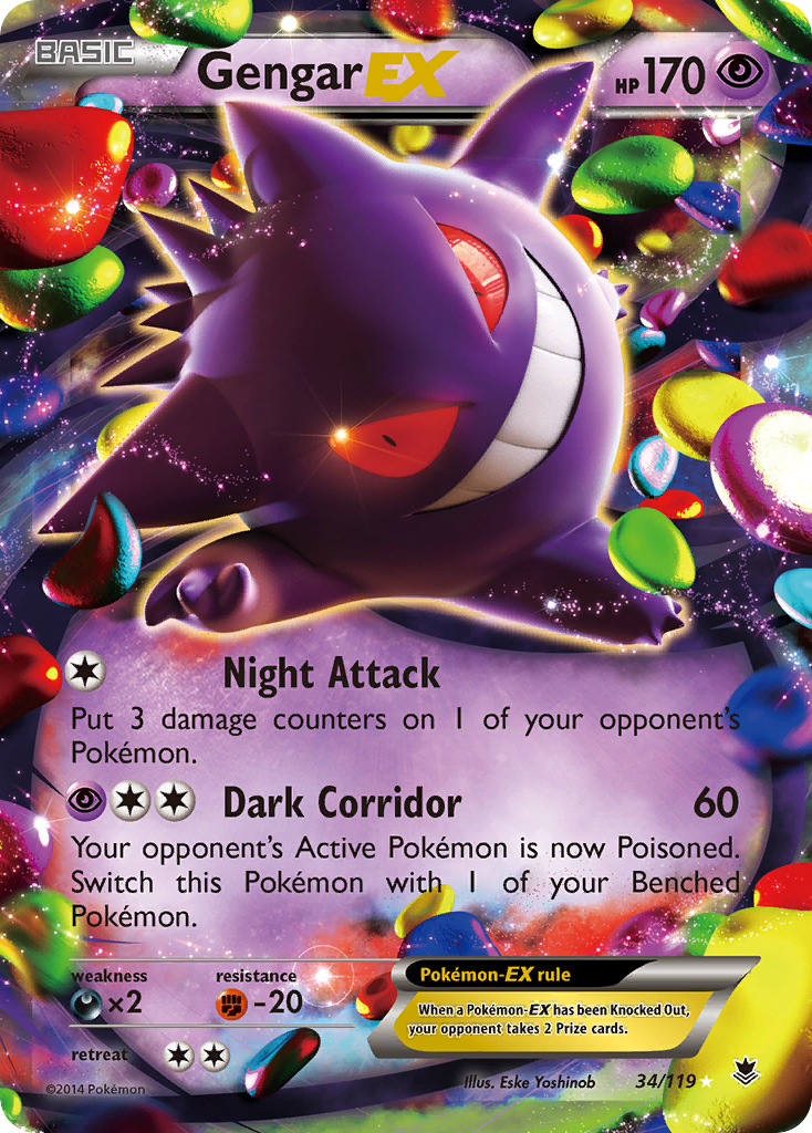 Gengar EX (34/119) [XY: Phantom Forces] | Silver Goblin