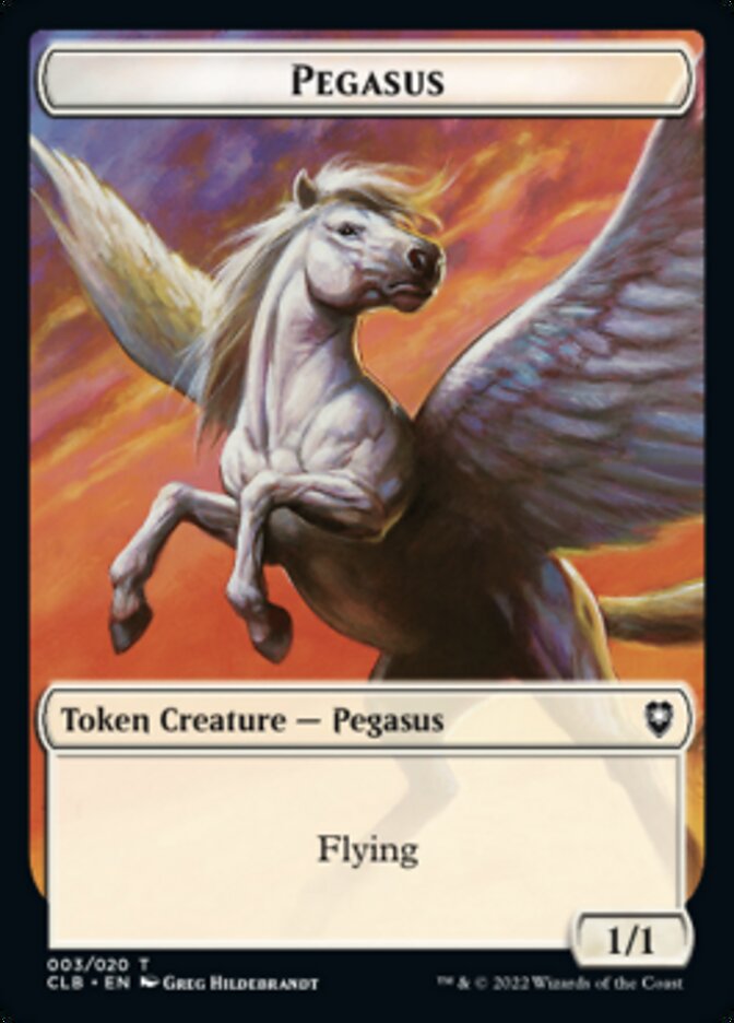 Treasure // Pegasus Double-Sided Token [Commander Legends: Battle for Baldur's Gate Tokens] | Silver Goblin