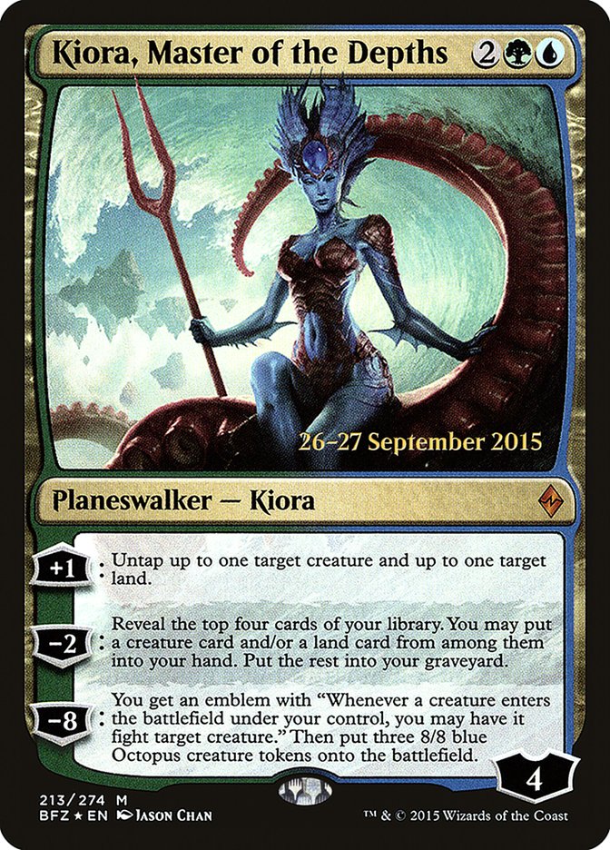 Kiora, Master of the Depths [Battle for Zendikar Prerelease Promos] | Silver Goblin