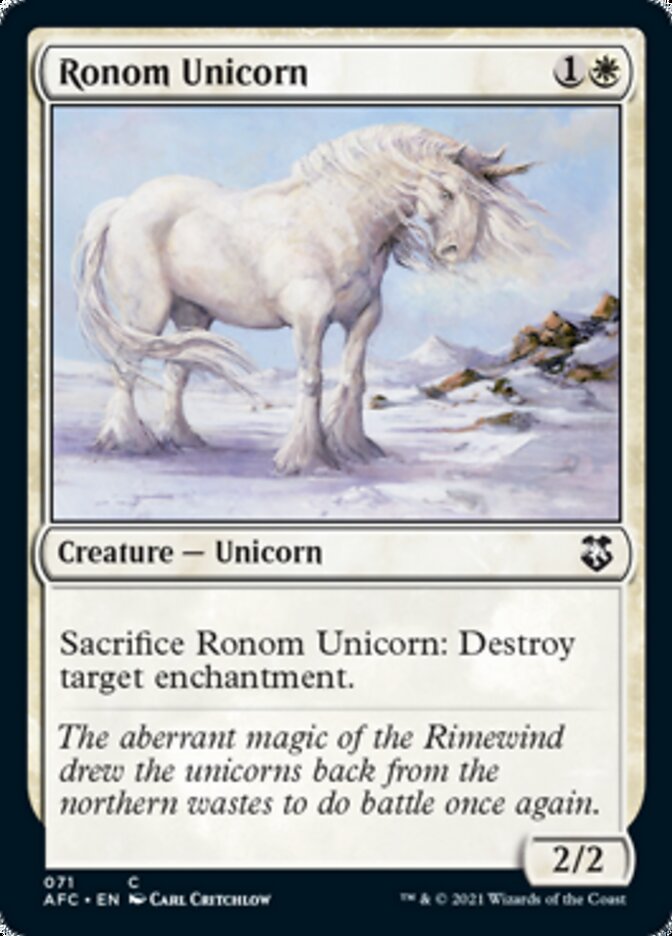 Ronom Unicorn [Dungeons & Dragons: Adventures in the Forgotten Realms Commander] | Silver Goblin