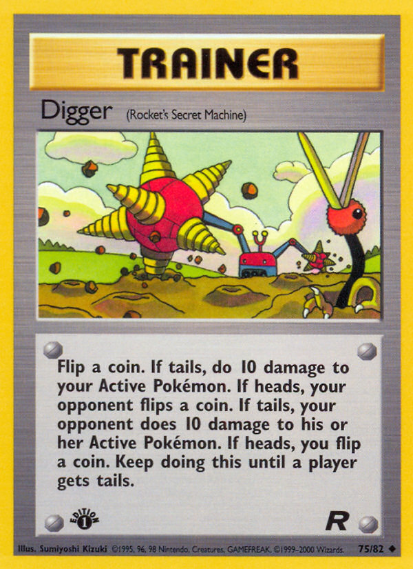 Digger (75/82) [Team Rocket 1st Edition] | Silver Goblin