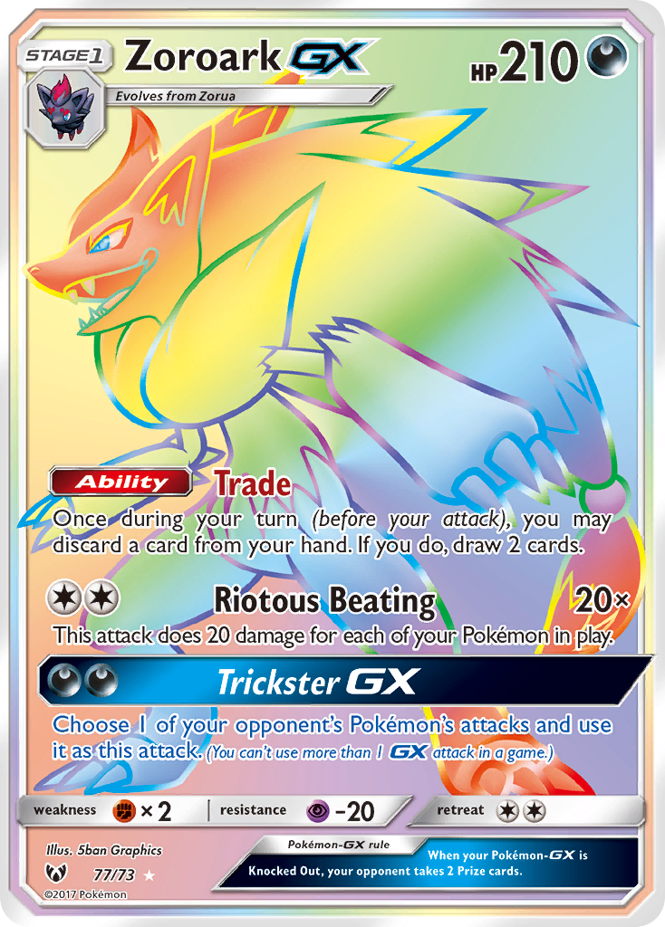 Zoroark GX (77/73) [Sun & Moon: Shining Legends] | Silver Goblin