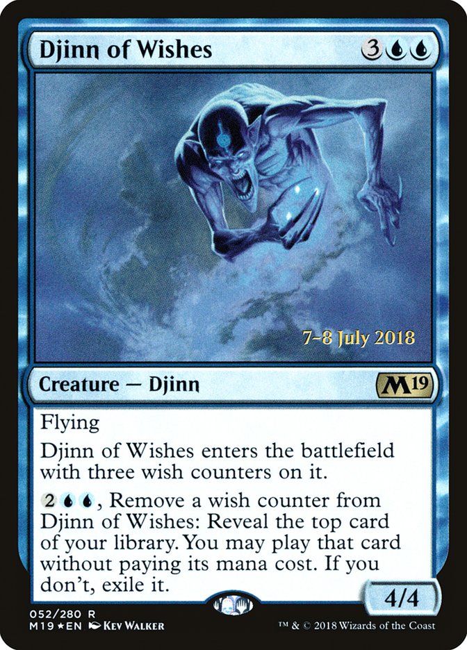 Djinn of Wishes [Core Set 2019 Prerelease Promos] | Silver Goblin