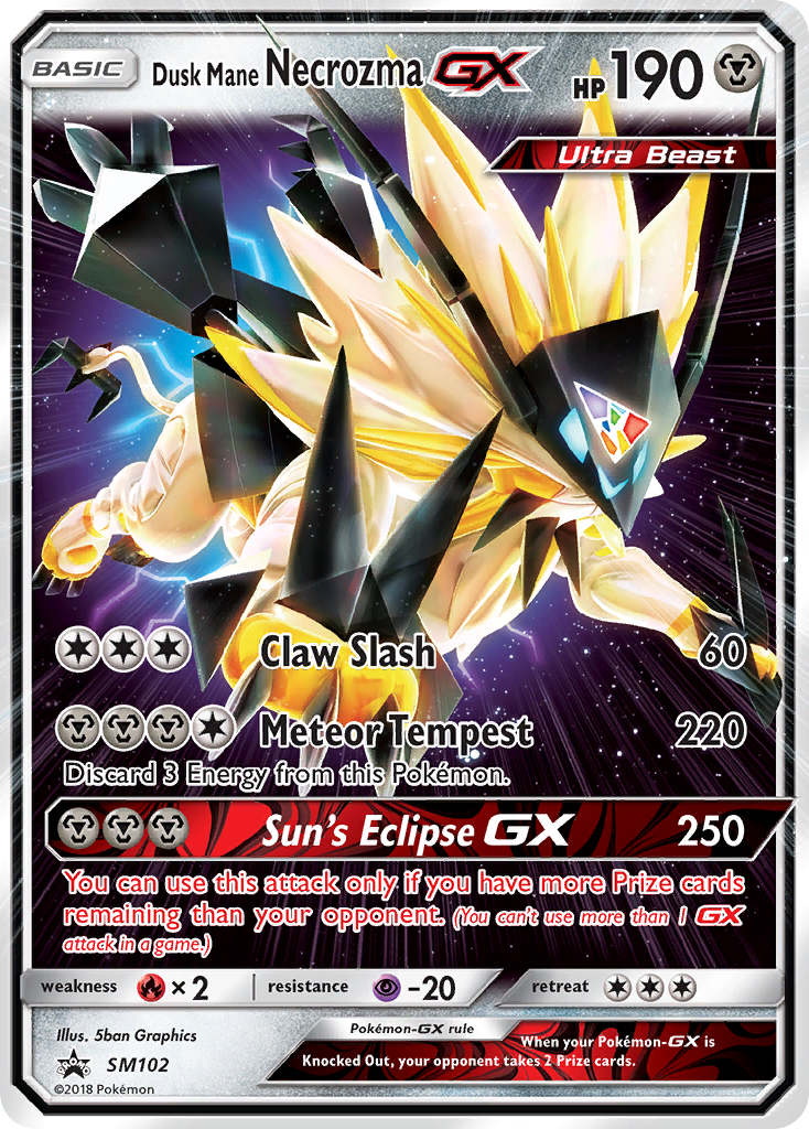 Dusk Mane Necrozma GX (SM102) [Sun & Moon: Black Star Promos] | Silver Goblin