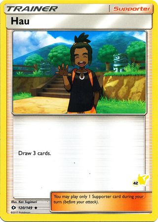 Hau (120/149) (Pikachu Stamp #42) [Battle Academy 2020] | Silver Goblin