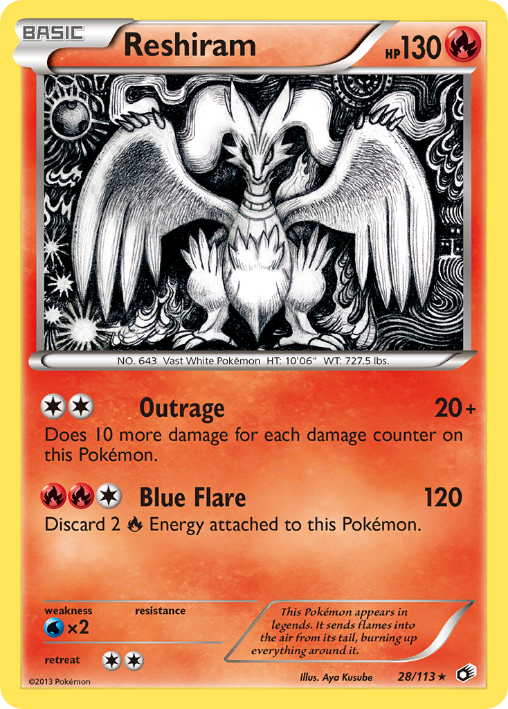 Reshiram (28/113) [Black & White: Legendary Treasures] | Silver Goblin