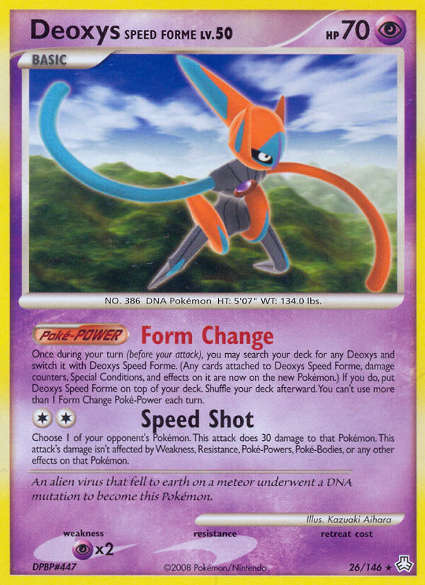 Deoxys Speed Forme (26/146) [Diamond & Pearl: Legends Awakened] | Silver Goblin