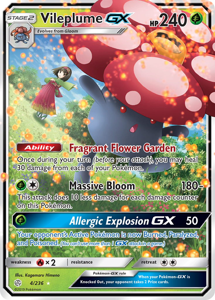 Vileplume GX (4/236) [Sun & Moon: Cosmic Eclipse] | Silver Goblin